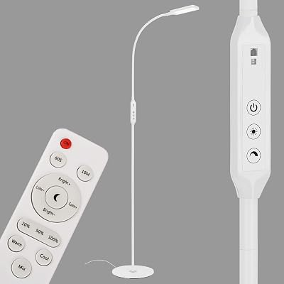 Leuchten Lampadaire à LED avec Variateur d'intensité et Télécommande 8 W 700 Lm Blanc 8 W
