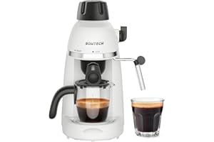 SOWTECH Coffee Machine, 3.5 Bar Espresso Cappuccino Machine with Milk Frother, 1-4 Cup Portable Coffee Maker for Latte, Cappuccino, 800W, White