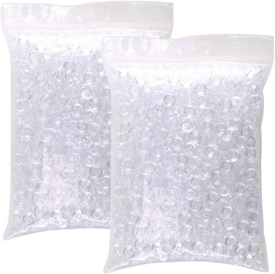 FOGAWA Fishbowl Beads 2 Pack (100 g) Plastic Fishbowl Slime Beads Clear Crunchy Slime Fish Bowl Vase Filler Slushie Rice Beads for Slime Making DIY Craft Homemade Slime Wedding or Party Decoration