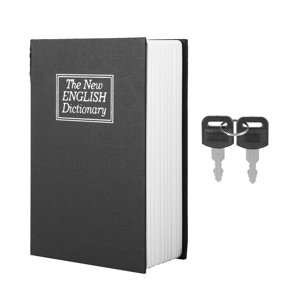 Tosuny Book Safe with Key Lock, English Dictionary Secret Book Hidden Safe with Key Lock Book Safe Jewelry Collection Storage Case for Private Money, Jewelry, Love Letters, etc (7.1 * 4.6 * 2.2in)