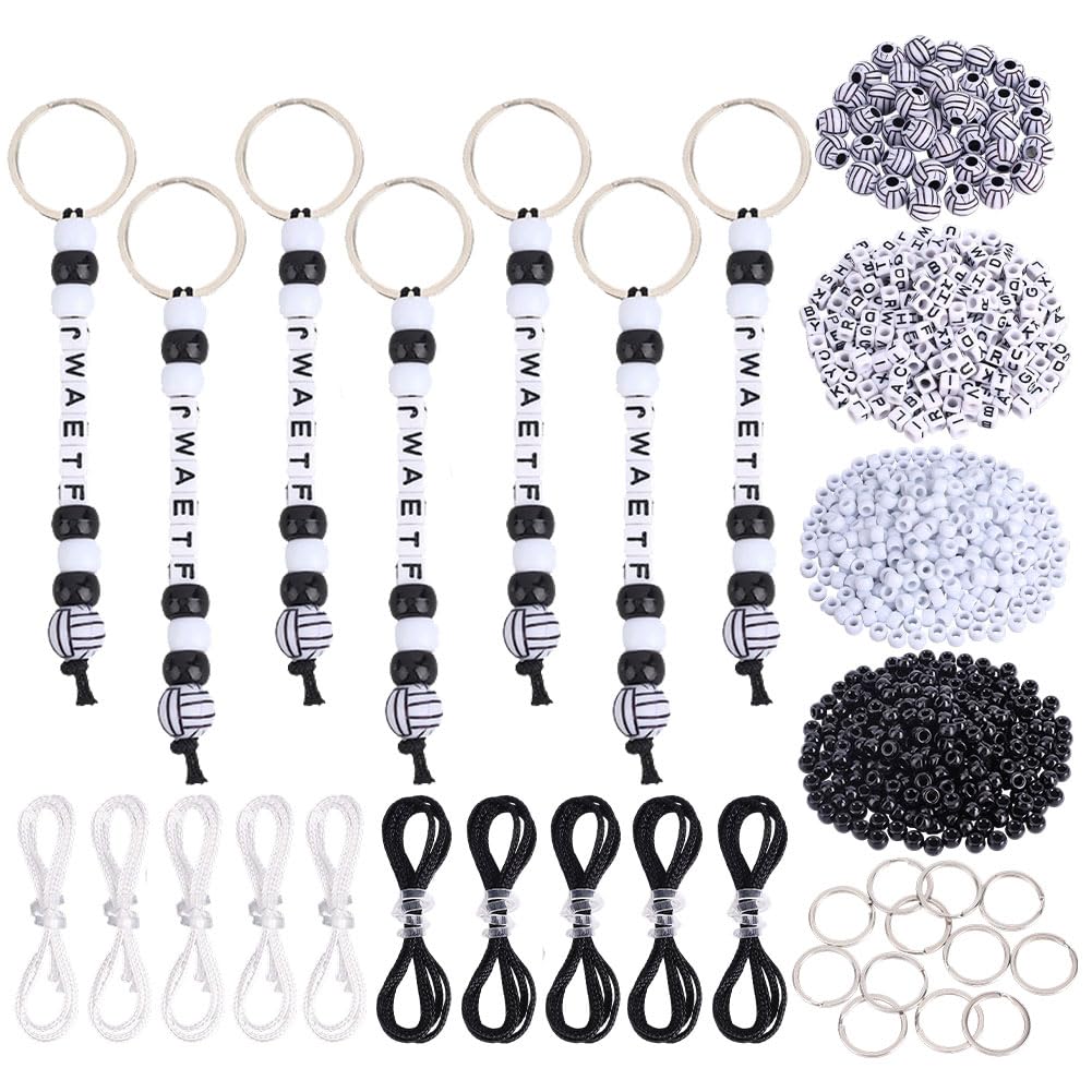 Photo 1 of ***BEADS ONLY***
PH PandaHall 764pcs 12 Sets DIY Bead Keychain Making Kit, Volleyball Beaded Keychain Kit Cube Letter Beads Sports Beads Bag Charm Kit with String for Gift Backpack Accessories Party Favor