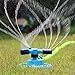 TOLOCO Garden Sprinkler, 360° Automatic Rotating Portable Lawn Sprinkler, Adjustable Gardening Supplies 3 Arm Nozzle Watering System- Water Up to 3,600 Sq. Ft. Coverage (Type 1)
