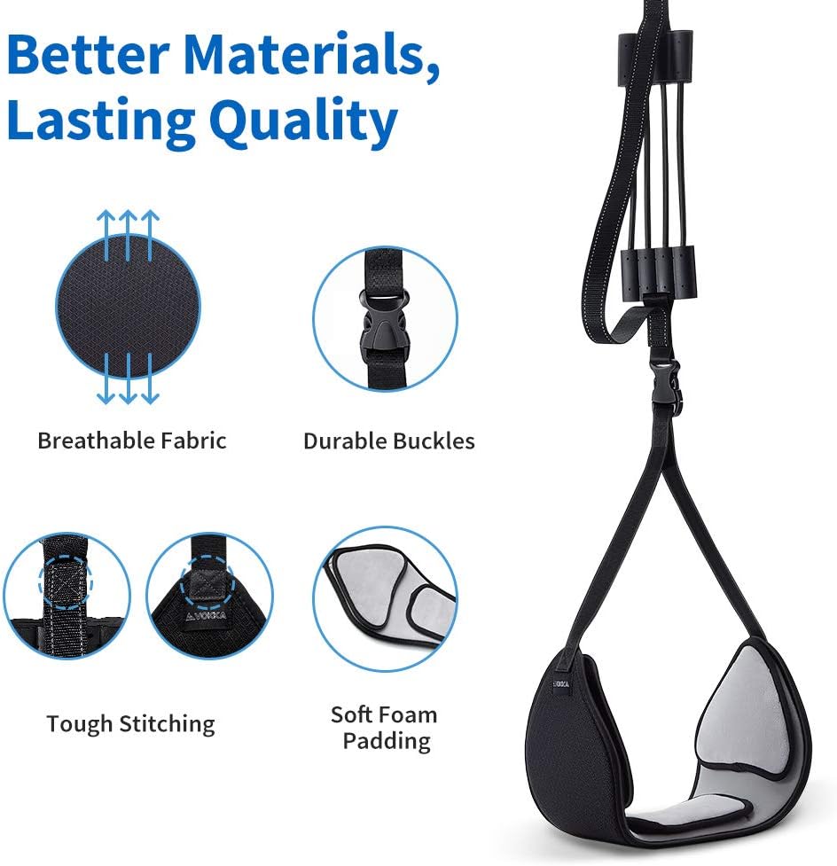 VOKKA Neck Traction Hammock for Neck Pain Relief, Head Hammock with Durable Elastic Safety Cords & Adjustable Straps, Cervical Traction Device/Stretcher for Muscle Relaxation & Physical Therapy: Health & Personal Care