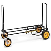 Rock-N-Roller R12RT (All Terrain) 8-in-1 Folding Multi-Cart/Hand Truck/Dolly/Platform Cart/34" to 52" Telescoping Frame/500 lbs. Load Capacity, Black