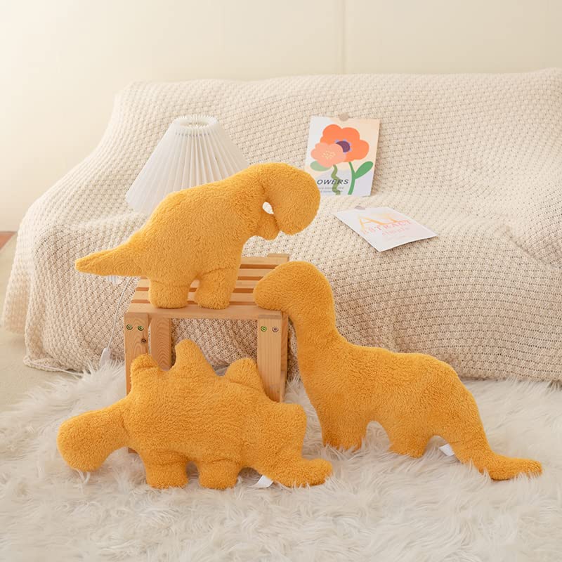 3 Packs Dino Nugget Pillow Plush, 18 inches Dinosaur Chicken Nugget Pillow Stuffed Animal Plush Toy, Dino Nugget Dinosaur Party Decoration Birthday for Kids Boys Girls