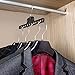 HANGERWORLD Pack of 6 Black Plastic Space Saving Garment Hangers - Holds upto 12 Coat Hangers - 8.9 Inches