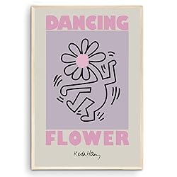 Nationcog Pink Flower Dancing Print Poster Danish