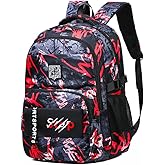 MATMO Kids Camo Backpacks Graffiti Camouflage Backpack Boys and Girls School Backpack