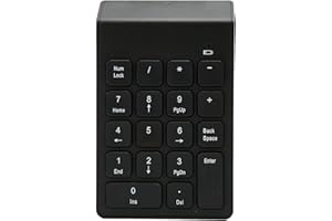 RiToEasysports 2.4G Wireless Numeric Keypad with Chocolate Keys 18 Keys Number Numpad for PCs, Keypad for Spreadsheet Users
