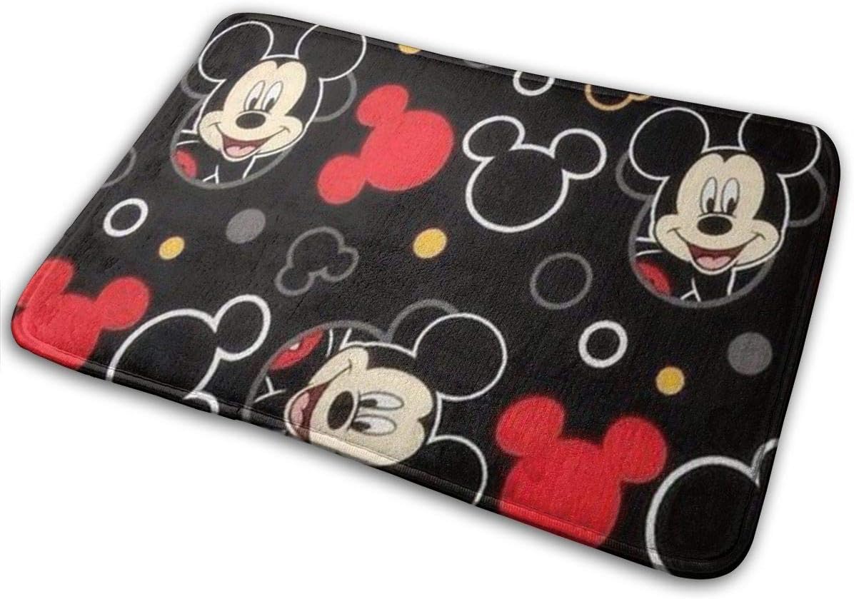 Doormat Soft Carpet Entrance Mat Stylish Mickey Mouse Design for Patio, Front Door, Bathroom, Balcony