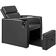OmySalon Electric Pedicure Chair w/Adjustable Backrest, Movable Cup Holder & Hidden Storage Platform, Full-Floor Support Pedi Station for Professional Nail Tech Supplies Spa Salon Home Studio