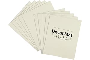 MBC MAT BOARD CENTER Mat Board Center, 11x14 Light Gray Color Uncut Photo Mat Boards, 4-Ply Thick Matboards for Frames, Prints, Photos (10 Pack)