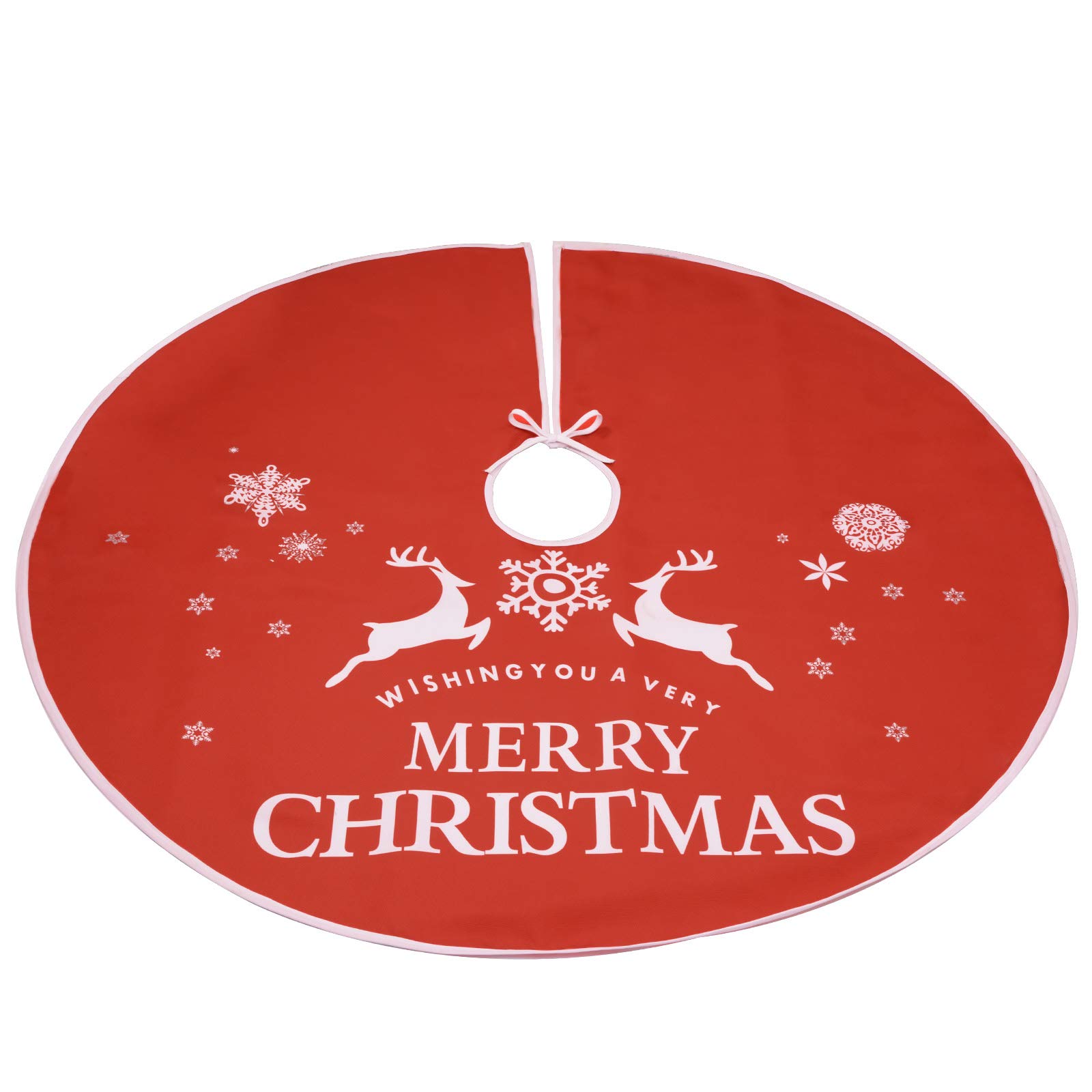 Voilamart Weihnachtsbaumdecke, 90cm Weihnachtsdeko Weihnachtsbaum Rock Weihnachtsbaum Decke Deko,runde Baumdecke Tannenbaum-Unterlage,schützt Böden vor Nadeln und Harz