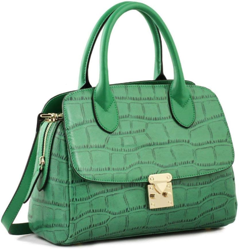YOUTO Evening Party Clutch Bags Women's Handbag Shoulder Bag Messenger Bag Crocodile Pattern Fashion (Color : Green, Size : One Size)