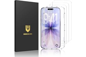 UNBREAKcable 3-Pack Screen Protector for iPhone 17, Double Shatterproof Tempered Glass [Easy Installation Frame] [9H Hardness] [99.99% HD Clear] [Case Friendly] for iPhone 6.3 inch