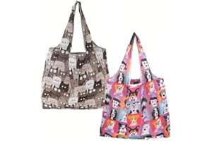 Large Capacity Portable Shopping Bag, Lightweight Reusable Grocery Bags, Outdoor Foldable Handbag