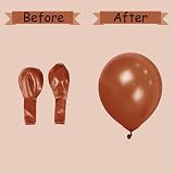 SHATCHI Dark Brown Balloons 50 Pack 12 Inch Latex Biodegradable view 7