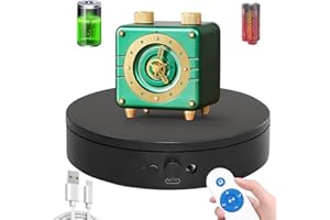ComXim Knob Speed Adjustment Remote Control Motorized Rotating Display Stand 3d scanner Electric Turntable rotating platform for Photography Shows,Jewelry,Watch,3D Models,Support AAA & charging