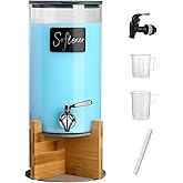 Spreccio Glass Laundry Detergent Dispenser with Holder,1.1 Gallon Laundry Liquid Dispensers with Stainless-Steel Tap,Large Glass Fabric Softener Containers with Stand for Laundry Room Organization