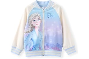 Disney Minnie Mickey Stitch Princess Frozen Elsa Jacket Lightweight Zip up Fall Clothes Classic Sweatshirt 2-14 Years