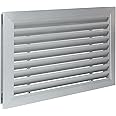 Door Louver Vent Two Sided, Door Vents for Interior Doors, Aluminum Door Air Vent Grille, Metal Louvered Door Vent, Through Door Vent for Bathroom Cabinet (20” x 12”)