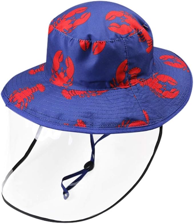 Rishine Unisex Sun Hat Face Shield Baby Cotton AntiUV Summer Foldable Beach Sea