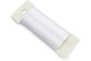 CDBC White Floral Wire, 38 Yards 114 Ft 22 Gauge Metal Wire for Crafts, Flexible Wreath Wire Flower Wire, Thin Craft Wire for Ornaments Ribbon Making DIY