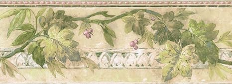 Amazon Com 7 In X 15 Ft Prepasted Wallpaper Borders Leaves Wall Paper Border Ar77969 Kitchen Dining Amazon Com 7 In X 15 Ft Prepasted Wallpaper Borders Leaves Wall Paper Border Ar77969 Kitchen Dining