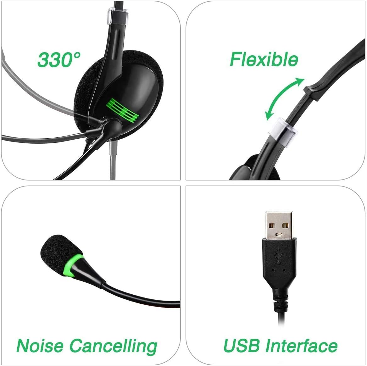 Cuffie Gaming,Cuffie PC,Cuffie USB PC con Microfono Cancellazione del  Rumore e Controllo del Volume,Cuffie Ultraleggere e Comode Corsi Online  Voce di Gioco Adatte per Chiamate in Conferenza Accessori urban-earth.co.uk