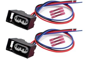 LIZAPUS 2pcs 3-Way Rear Tail Lamp Taillight Connector Compatible with 2011-2014 Ram 1500 Pigtail Wire Harness 68065016AB, 68191950AA