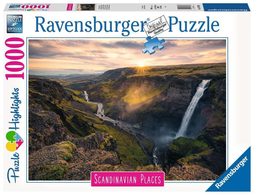 Ravensburger Puzzle Scandinavian Places 16738 - Haifoss on Iceland - 1000 Pieces Jigsaw Puzzle for Adults and Children from 14 Years