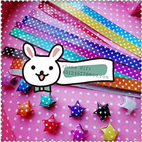 5 Packs Shiny Laser Star Origami Paper