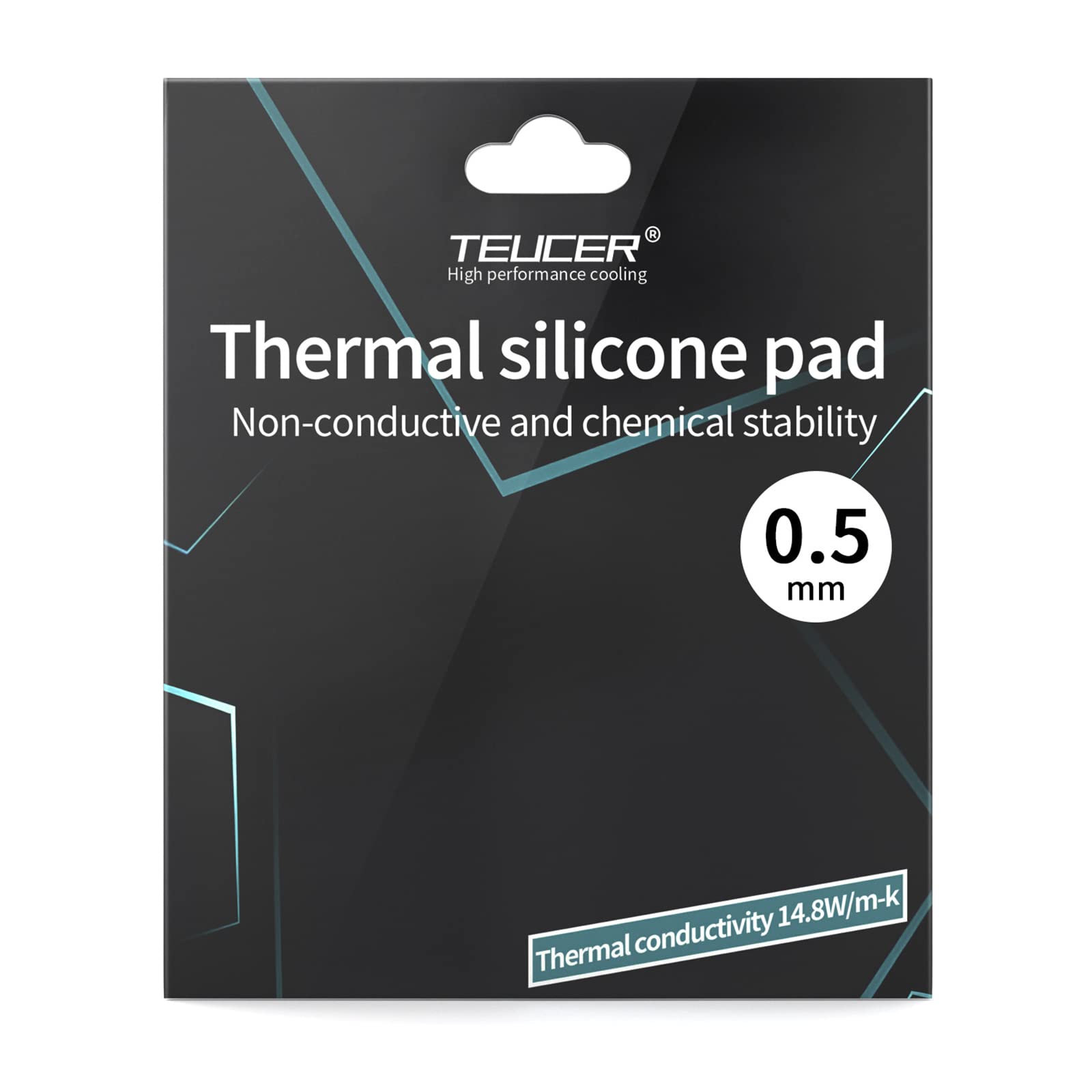 PEPOYO AI Thermal Pad 14.8 W/mK, 120x120x0.5mm, Non Conductive Heat Resistance High Temperature Resistance, Silicone Thermal Pads for Laptop Heatsink/GPU/CPU/LED Cooler (0.5mm)