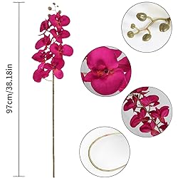ICBOX Orchids Artificial Flowers 6 PCS Fake Orchids