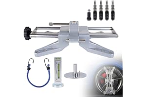 BARTOO Wheel Clamp & Magnetic Adapter for Precise Camber Caster Gauges, Universal Wheel Alignment Tool Fits for 11-25" Rims C