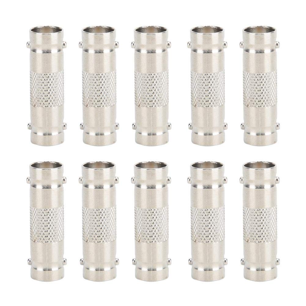 VBESTLIFE Nickel Plated Copper 50 Ohms BNC Female to BNC Female Adapter Connector(10pcs)