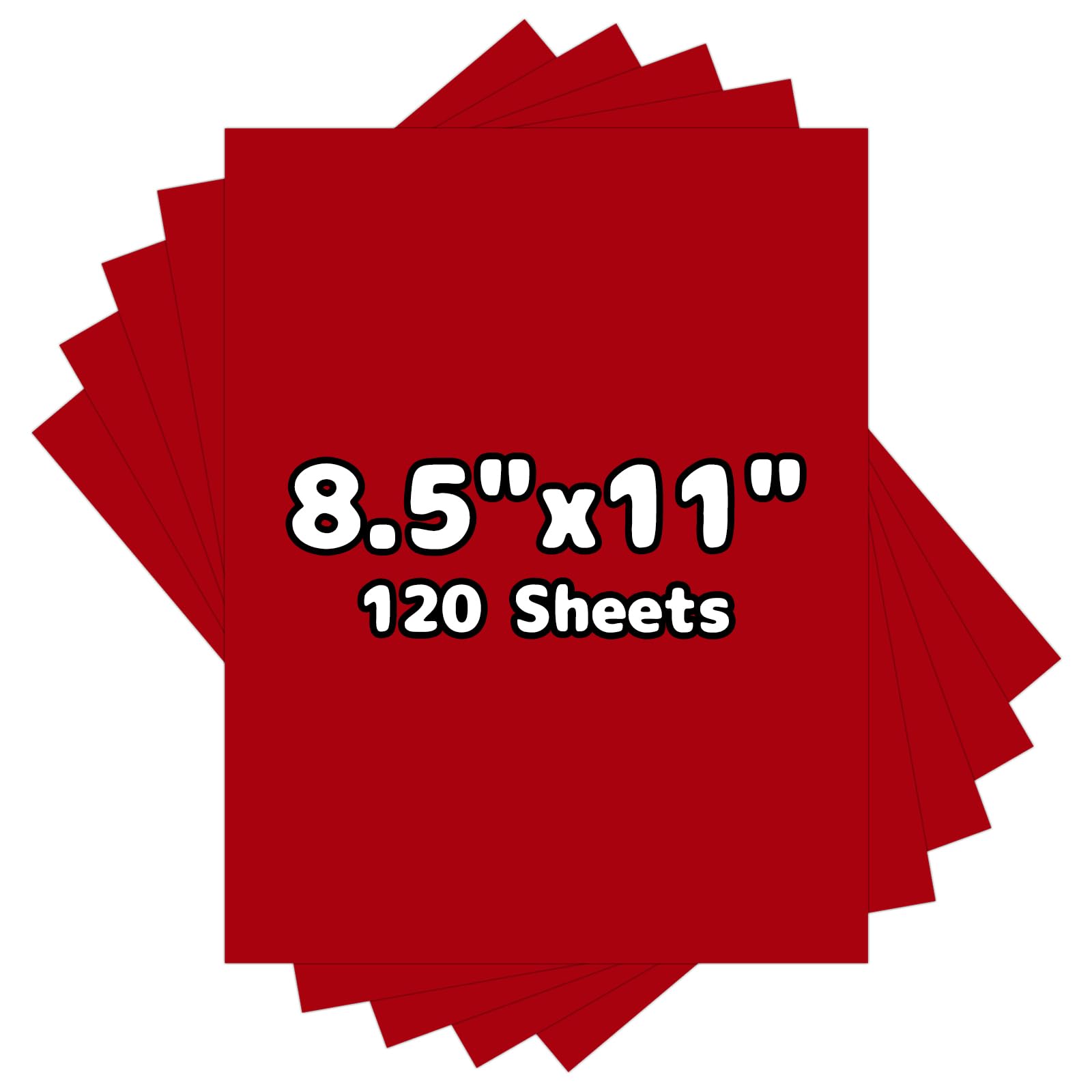 Photo 1 of 120 Sheets Cardstock 8.5x11, 65lb Dark Red Card Stock, Red Construction Paper, 180gsm Thick Printer Paper for Chipboard, Craft, Printing, Painting, Card Making, Kids School Supplies,Party Decorations