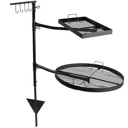 Patio Lawn Garden Cooking Grates Outdoor Adjustable Fire Pit