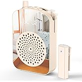 PRUNUS A10 Voice Amplifier Wireless with Lavalier Microphone Charging &Storage,Portable Voice Amplifier with Laple Mic Speaker,Mini Voice Amplifier for Classroom,Speech,Training Outdoor (Beige)