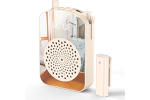 PRUNUS A10 Voice Amplifier Wireless with Lavalier Microphone Charging &Storage,Portable Voice Amplifier with Laple Mic Speaker,Mini Voice Amplifier for Classroom,Speech,Training Outdoor (Beige)