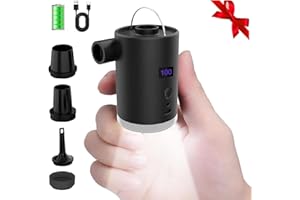 DRNANHAI Electric Air Pump for Inflatables,4000mAh Air Mattress Pump with 4 Nozzles Rechargeable Portable Mini Inflator/Deflator Pump for Outdoor Camping, Inflatable Cushions, Swimming Ring Pool Toys