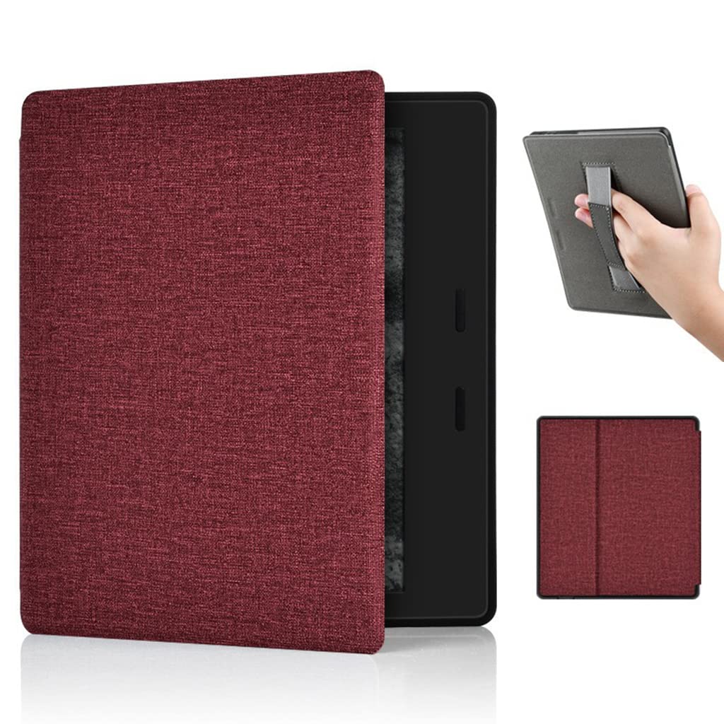 Zcooooool Kindle Oasis Fabric Cover Case With Hand Strap for 7" Oasis (10th & 9th Gen, 2019/2017) - Anti-slide Design