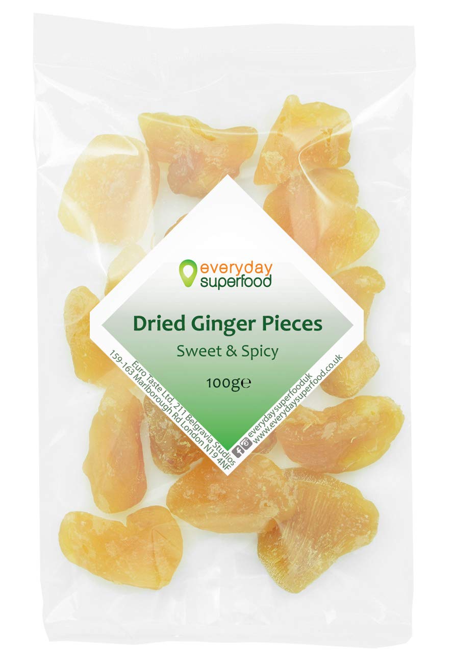 Buy Dried Ginger Pieces 100g not crystallised no Added Sugar Coating