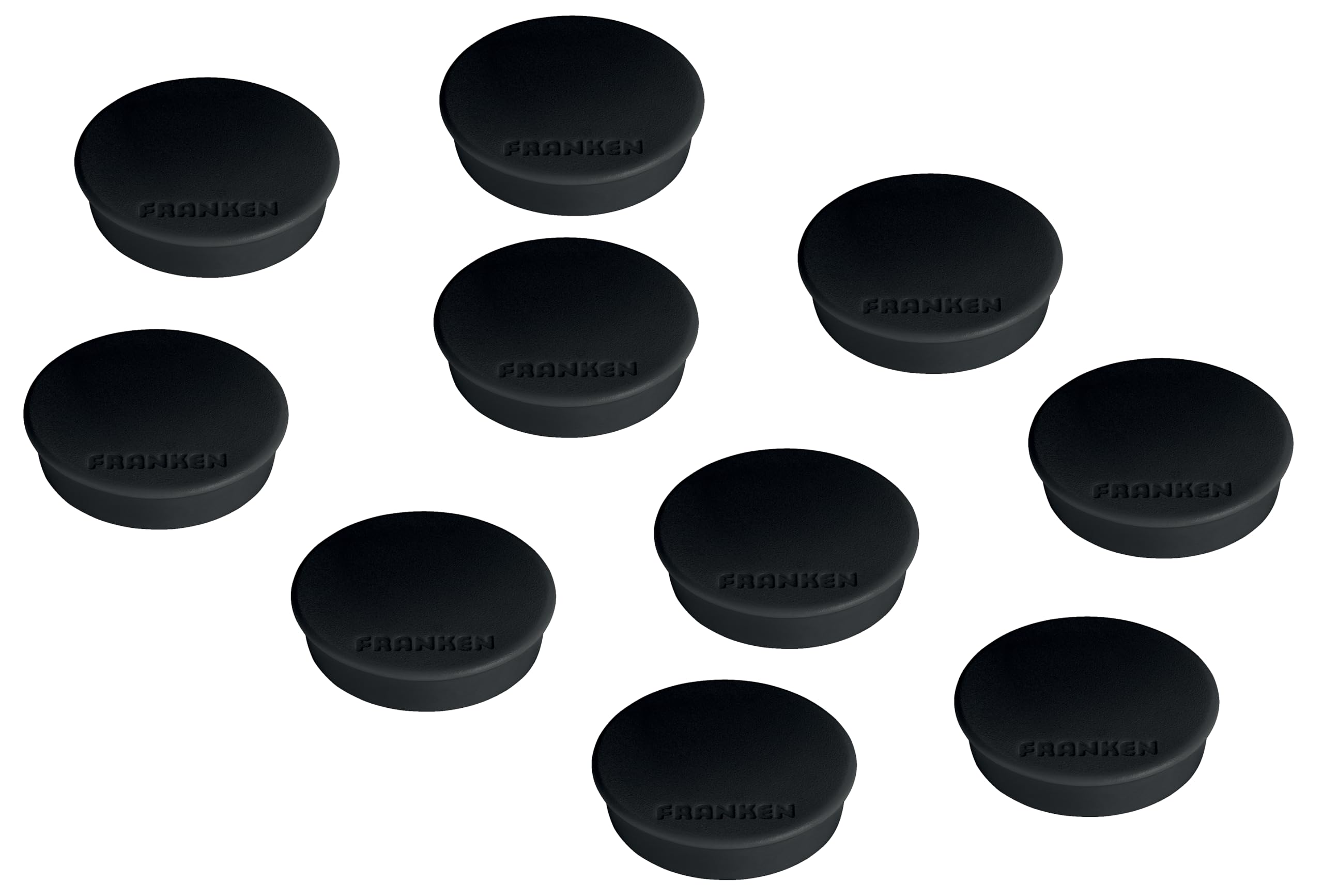Franken HM38 Set of 10 magnets 38 mm Max load 1500 g Black