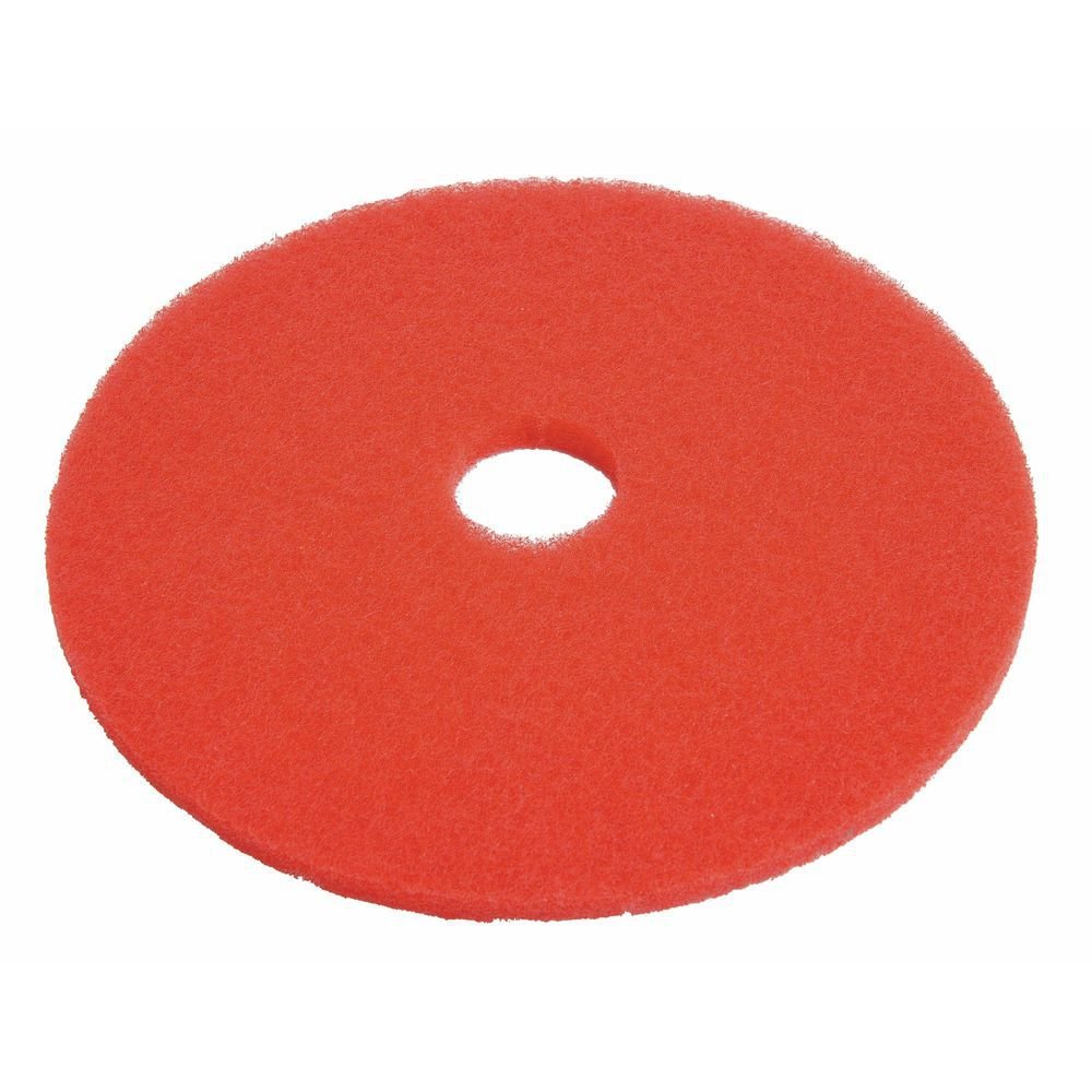 HUBERT Floor Buffing Pad Red Round 17Dia 5 Per Case