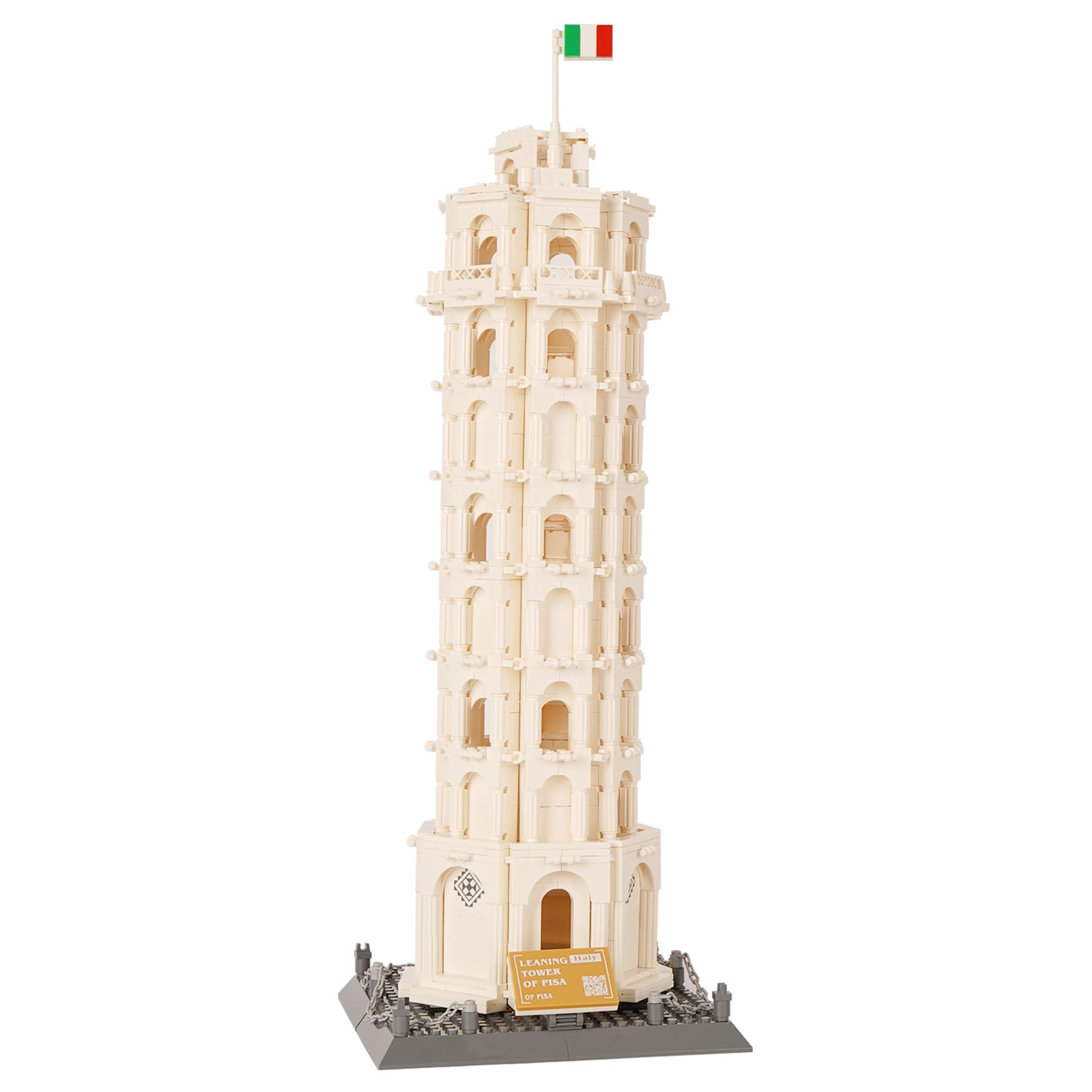 Oichy Architecture Building Toys Famous Landmark Leaning Tower of Pisa Building Block Model Roman Style Brick Sets for Decorations and Gifts (1334pcs)
