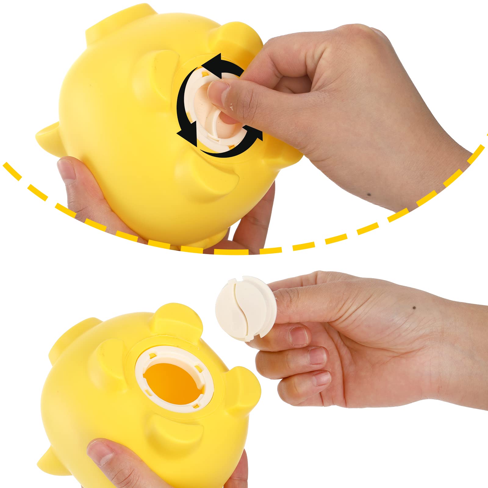 ZEAYEA 4 Pieces Cute Plastic Pig Money Bank, Unbreakable Saving Money Box Coin Bank for Boys Girls Adults, Plastic Piggy Bank Practical Gifts for Birthday, Christmas, New Year