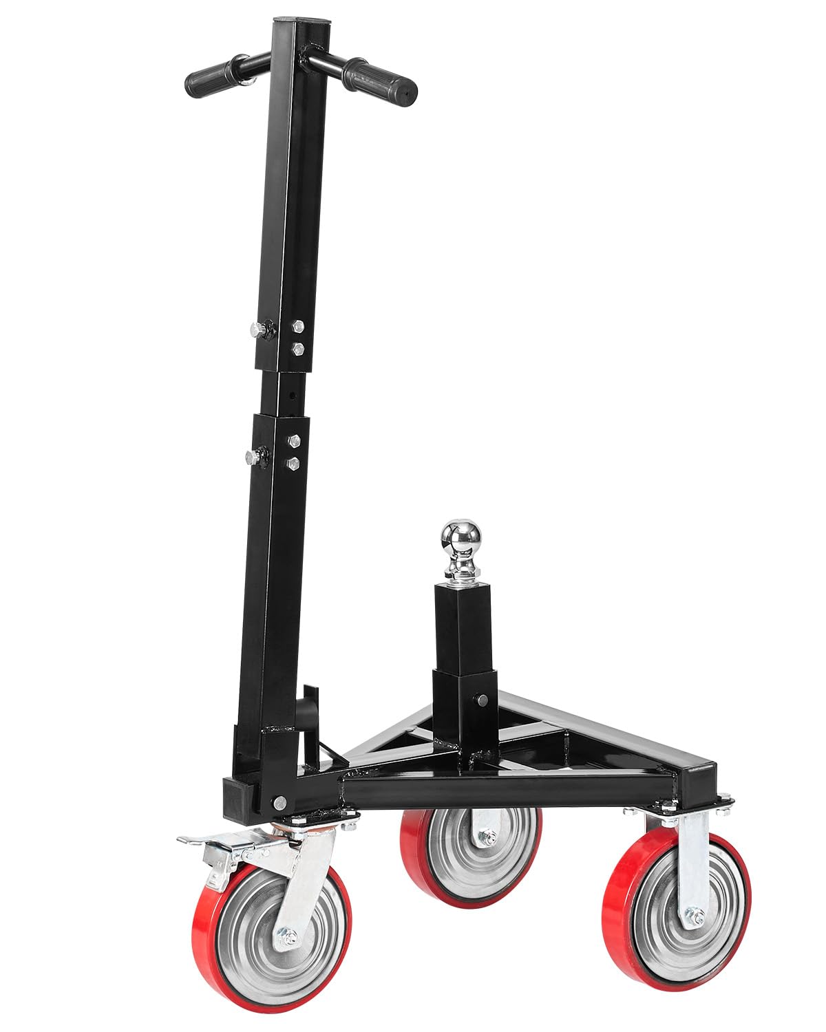 Photo 1 of VEVOR Trailer Dolly, 3500lbs Tongue Weight Capacity, 18 inch and 22 inch Height Adjustable Trailer Dolly, with 2 inch Hitch Ball, Adjustable Handle Length, 8-inch Swivel Wheels, for Moving RV Trailer