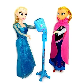 frozen doll with microphone