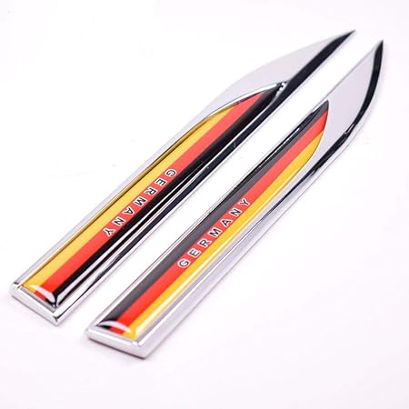 Amazon Co Jp 1ペア車3dドイツ国旗エンブレムステッカーステッカー用ジープbmwダッジメルセデスベンツクライスラーホンダ 車 バイク